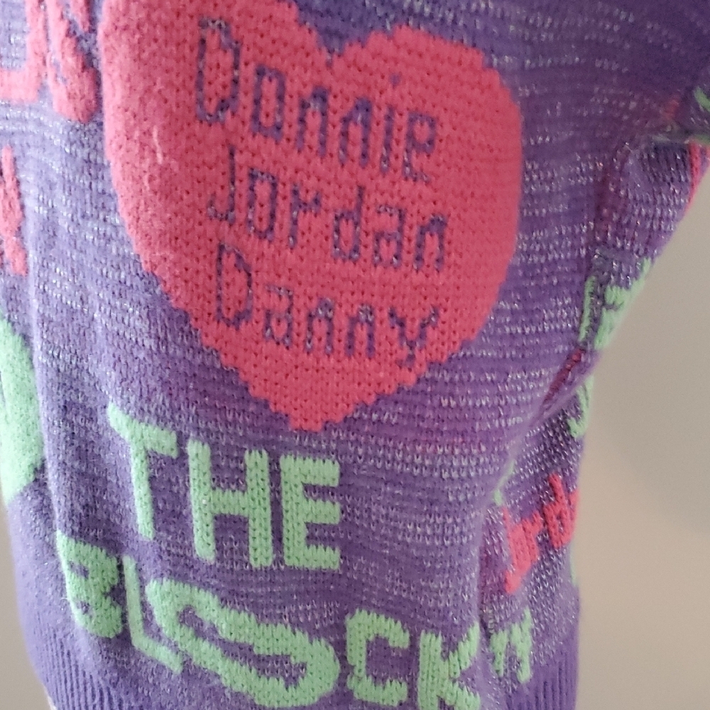 New Kids On The Block Knit Sweater VINTAGE NO SIZE (FLAWS) *Youth Or JRS sizing? - Picture 8 of 16